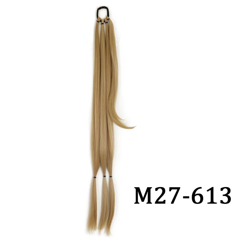 DIY Ponytail Extensions Synthetic Boxing Braids Ponytail Hair Rope High Temperature Fiber Black Brown Ponytail