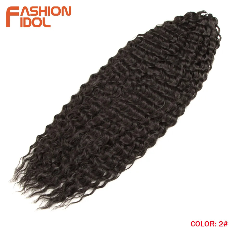 Synthetic Twist Crochet Curly Hair Water Wave Braid Ombre Blonde Brown Deep