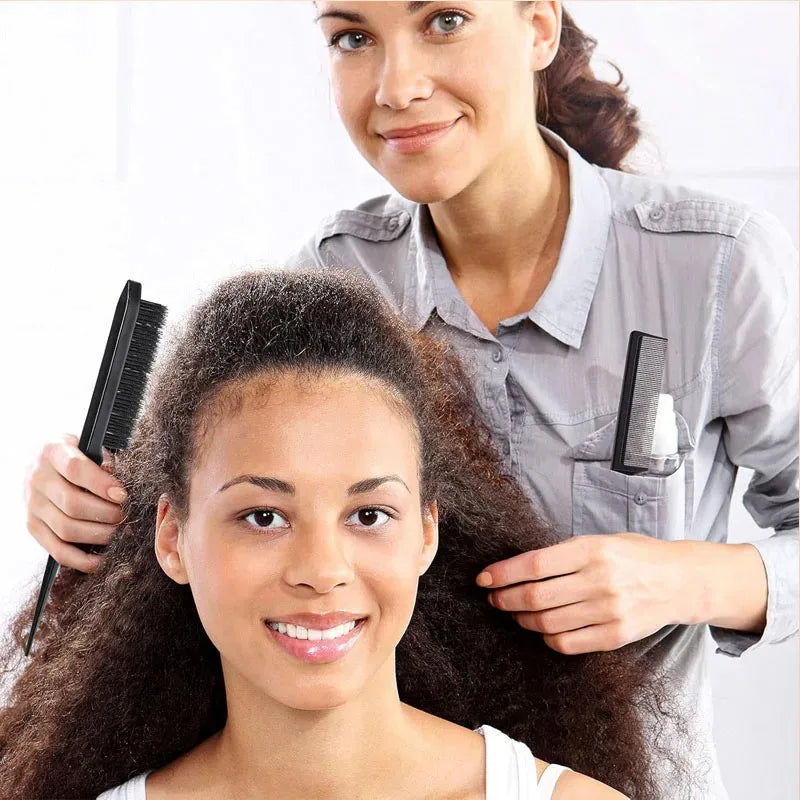 3-Piece Hair Styling Comb Set Triple Tear Brush Mouse Tail Edge Salon